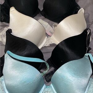 Elegant Women's Intimates Set - Black, White, and Blue